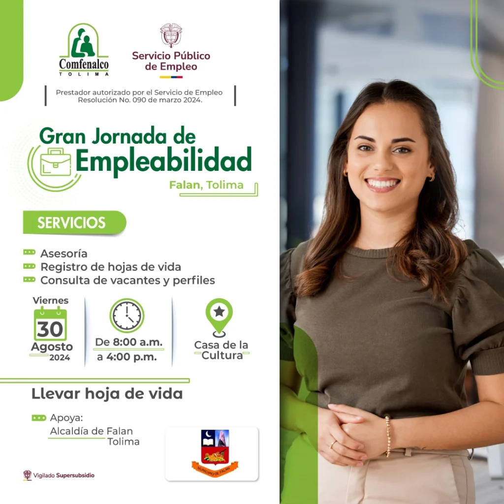 Información de Gran Jornada de empleabilidad en Falan Tolima