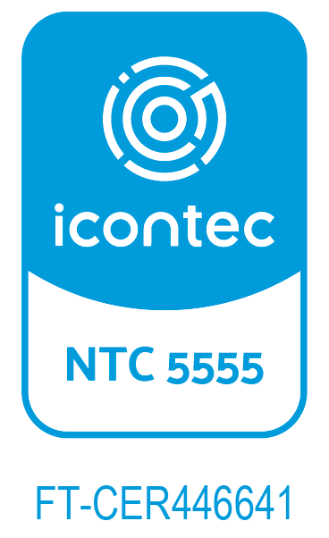 Sello de certificación ICONTEC NTC 5555