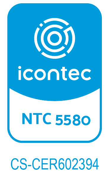 Sello de certificación ICONTEC NTC 5580